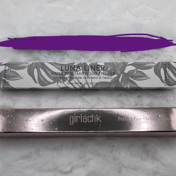 Set of 3 Black/Brown, Pencil/Liquid Eyeliners: Girlactik, Seraphine Botanicals - Picture 1 of 2